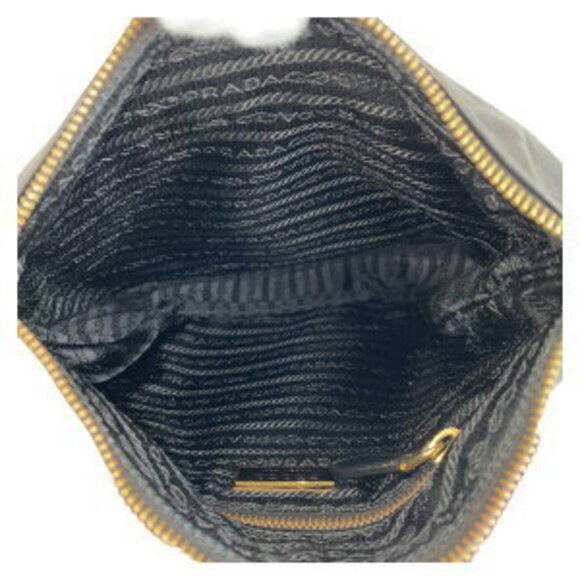 Prada Tessuto triangular logo plate black Nylon leather shoulder bag messenger - Picture 3 of 10